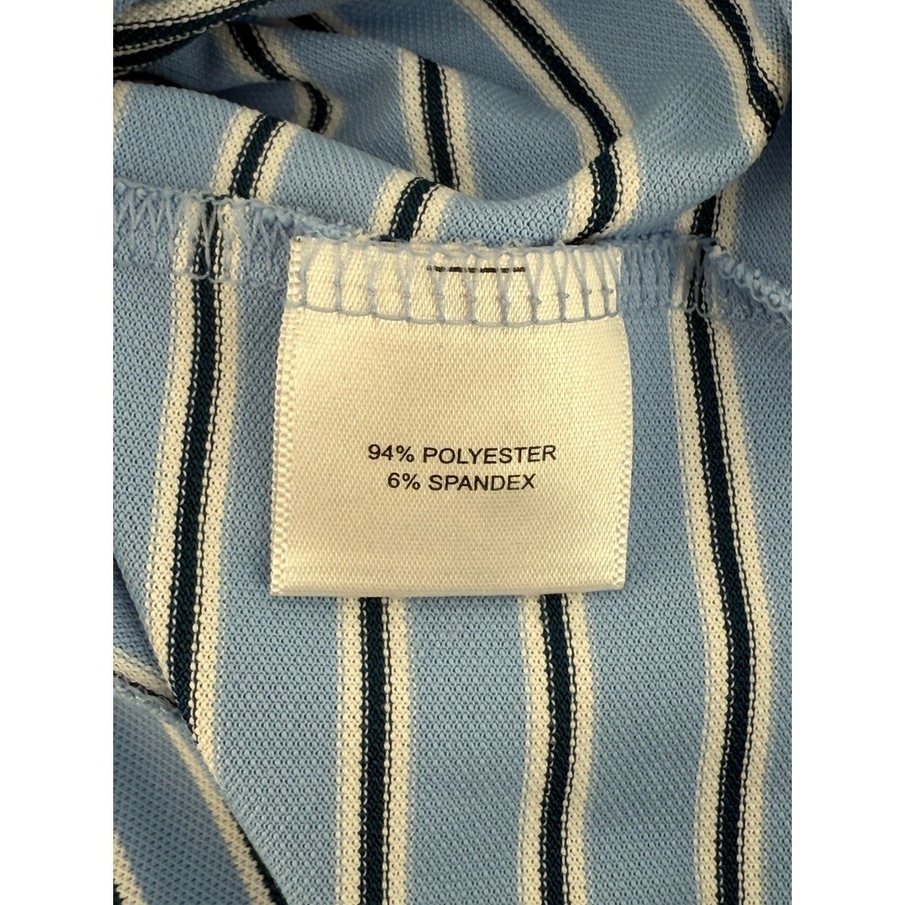 Peter Millar Summer Comfort Short Sleeve Polo‎ Shirt Men's XL Blue Striped - Picture 7 of 7